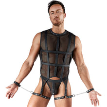 Lade das Bild in den Galerie-Viewer, Heren Strapshemd M-2XL mit Schenkel-Harness &amp; Jock &quot;Coke&quot;
