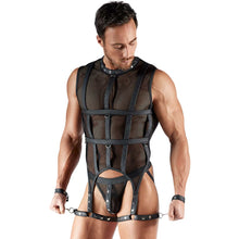 Lade das Bild in den Galerie-Viewer, Heren Strapshemd M-2XL mit Schenkel-Harness &amp; Jock &quot;Coke&quot;
