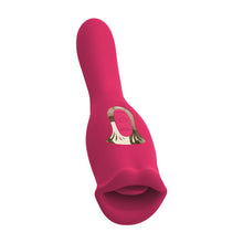 Lade das Bild in den Galerie-Viewer, 2-in-1 Vibrator mit Moving-Lips und Vibro-Zunge - 22 cm
