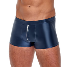 Lade das Bild in den Galerie-Viewer, Herren Pants Blau M-2XL Metallic-Matt-Look mit Reißverschluss &quot;Aslan&quot;
