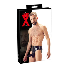 Lade das Bild in den Galerie-Viewer, Latex Herren Slip M-XL mit genoppter Penishülle &quot;Attention&quot;
