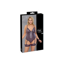 Lade das Bild in den Galerie-Viewer, Stringbody XL-3XL mit soften Bein- und Handfesseln &quot;Leya&quot;
