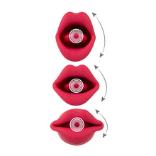 Lade das Bild in den Galerie-Viewer, 2-in-1 Vibrator mit Moving-Lips und Vibro-Zunge - 22 cm
