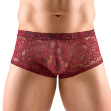 Lade das Bild in den Galerie-Viewer, Herren Pants M - 2XL transparente Spitze rot &quot;Gino&quot;
