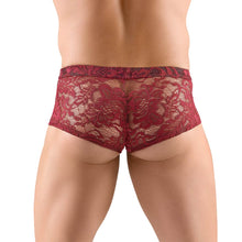 Lade das Bild in den Galerie-Viewer, Herren Pants M - 2XL transparente Spitze rot &quot;Gino&quot;
