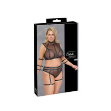 Lade das Bild in den Galerie-Viewer, Top und Straps-Slip XL - 3XL mit Druckknöpfen transparent &quot;Mirea&quot;
