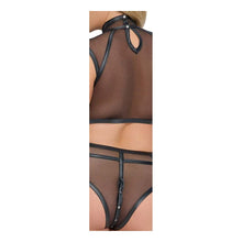 Lade das Bild in den Galerie-Viewer, Top und Straps-Slip XL - 3XL mit Druckknöpfen transparent &quot;Mirea&quot;
