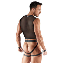 Lade das Bild in den Galerie-Viewer, Heren Strapshemd M-2XL mit Schenkel-Harness &amp; Jock &quot;Coke&quot;
