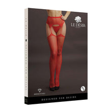 Lade das Bild in den Galerie-Viewer, Le Desir Straps-Strumpfhose S-L mit Strass, in schwarz oder rot
