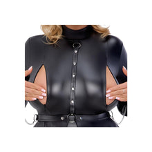 Lade das Bild in den Galerie-Viewer, Wetlook Minikleid XL-3XL mit 2 soften Armfesseln &quot;Harriet&quot;
