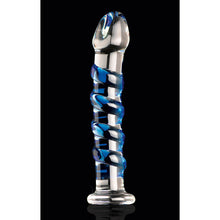 Lade das Bild in den Galerie-Viewer, Icicles No. 5 Glas-Dildo mundgeblasen mit Reizspirale - 18,5 cm
