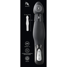 Lade das Bild in den Galerie-Viewer, Analvibrator mit Stoßfunktion, Thrusting, 23,5cm
