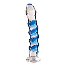 Lade das Bild in den Galerie-Viewer, Icicles No. 5 Glas-Dildo mundgeblasen mit Reizspirale - 18,5 cm
